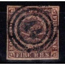 1851 - Danmark - AFA 1 - Frimærke - Stemplet (2)